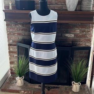 Super cute navy, blue and black dress from White House Black Market